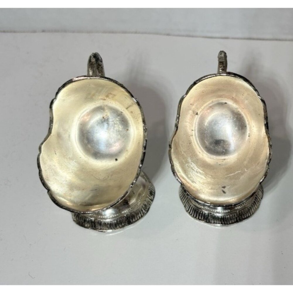 Vintage Silver Plate Salt Scuttle Bowl Roses Design 2.5” – No Spoon Set of 2 - Picture 2 of 7